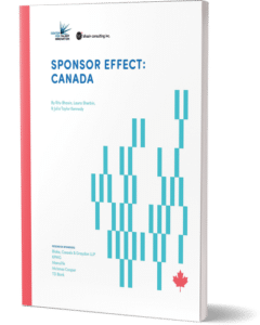 3D rendering of the cover of Sponsor Effect: Canada report
