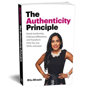 3D rendering of the book cover of The Authenticity Principle by Ritu Bhasin