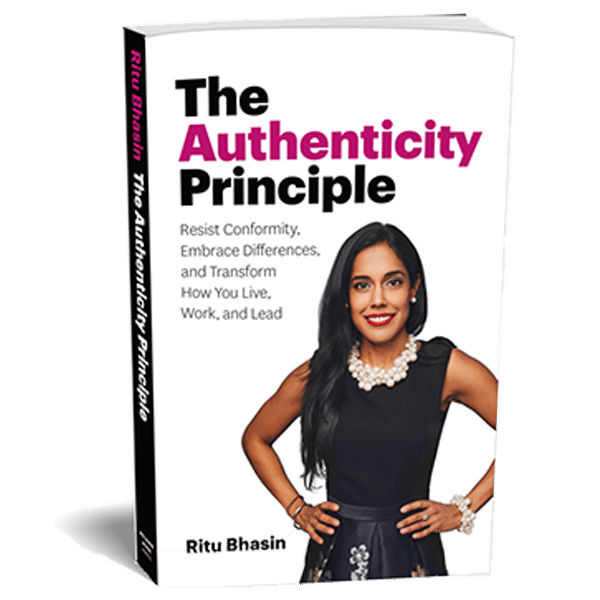 3D rendering of the book cover of The Authenticity Principle by Ritu Bhasin